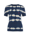 T-shirt a maglia con motivo batik #blu