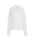 Camicia oversize con cut outs #bianco