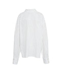 Camicia oversize con cut outs #bianco