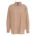 Camicia a righe oversize #marrone