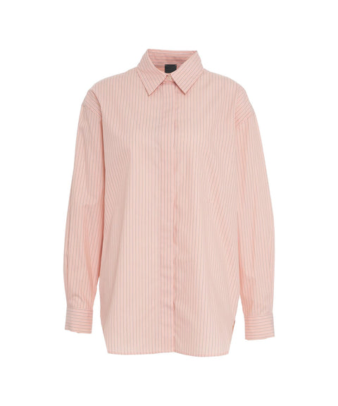 Camicia a righe oversize #rosa