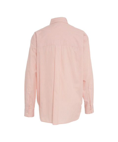 Camicia a righe oversize #rosa