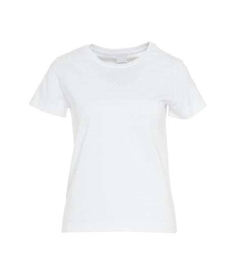 T-shirt con logo ricamato #bianco