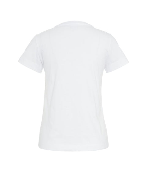 T-shirt con logo ricamato #bianco