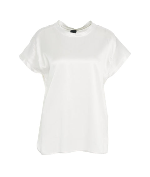 T-shirt in seta 'Farida' #bianco