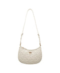 Borsa a spalla con monogramma 'Mini Half Moon' #bianco