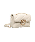 Borsa a tracolla in pelle 'Mini Love Puff' #bianco