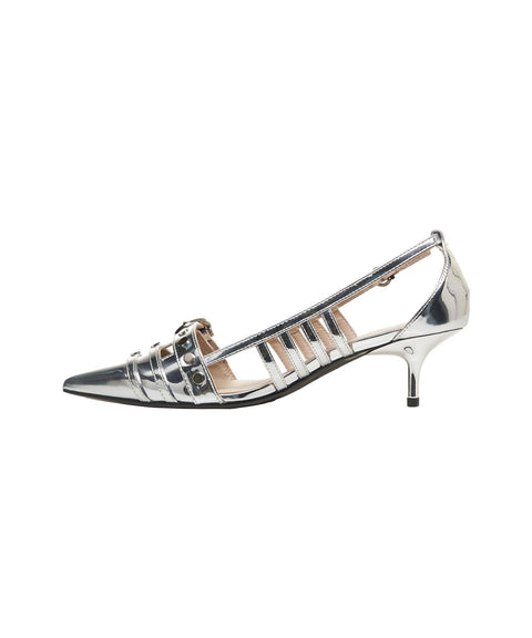 Knitten heels 'Gloria' #argento