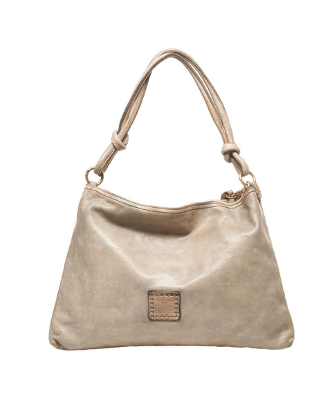 Borsa a spalla in pelle #grigio