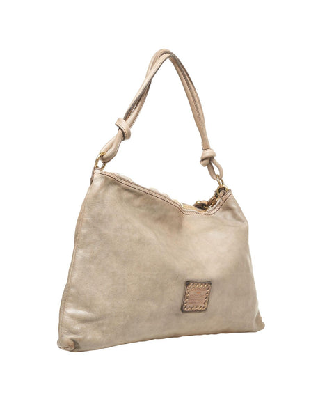 Borsa a spalla in pelle #grigio