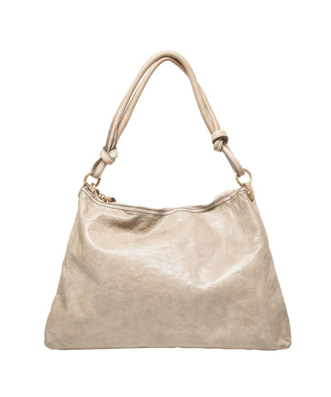 Borsa a spalla in pelle #grigio