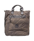 Borsa business in canvas e pelle #marrone