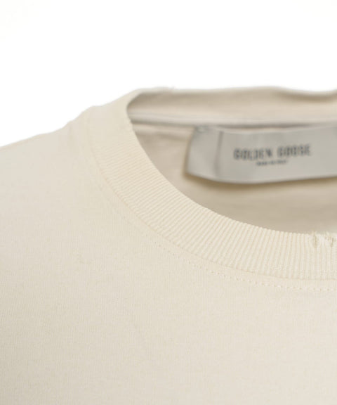 T-shirt con logo #beige