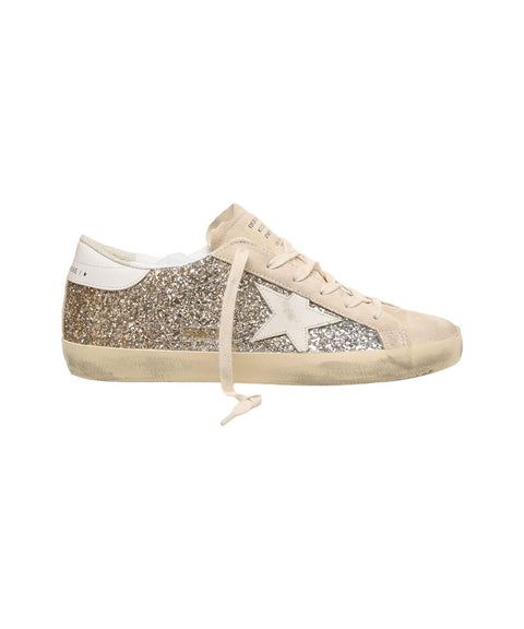 Sneakers con glitter 'Super Star Classic' #bianco