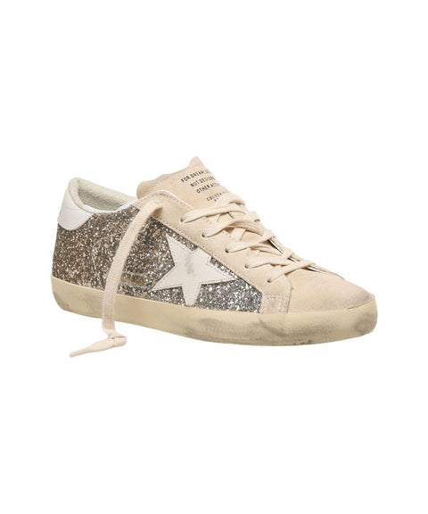 Sneakers con glitter 'Super Star Classic' #bianco