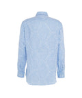 Camicia in cotone con motivo paisley #blu