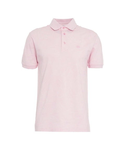 Polo con logo ricamato #rosa