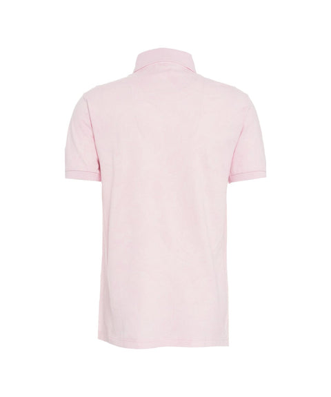 Polo con logo ricamato #rosa