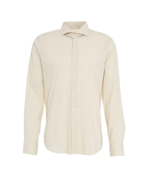 Camicia in cotone fine #beige