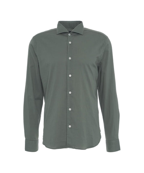 Camicia in cotone fine #verde