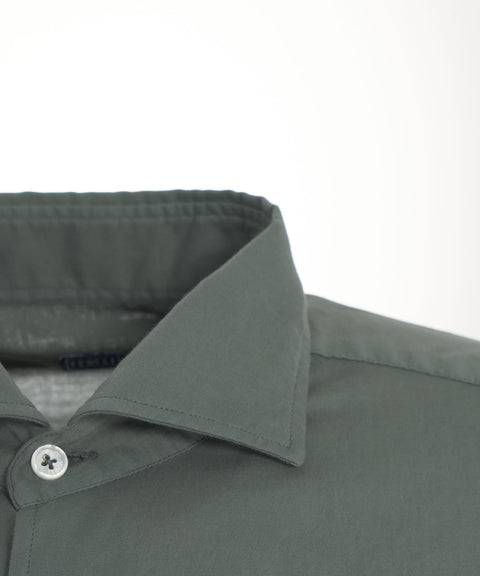 Camicia in cotone fine #verde