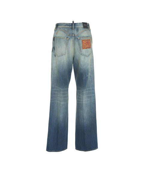 Wide leg jeans dirty 'San Diego' #blu