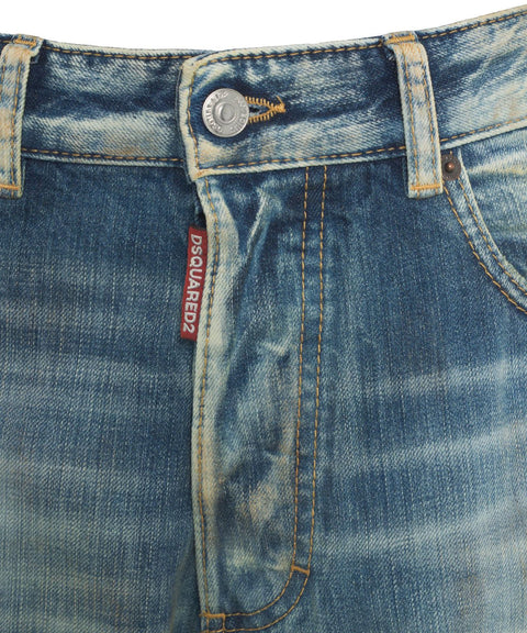 Wide leg jeans dirty 'San Diego' #blu