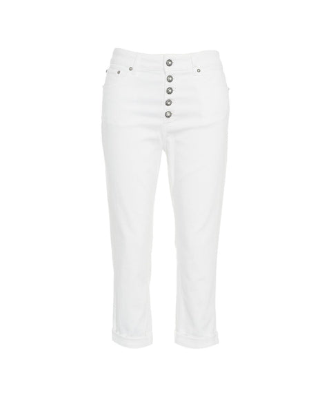 Cropped loose fit jeans 'Koons' #bianco