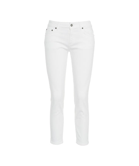 Cropped slim fit jeans 'Rose' #bianco