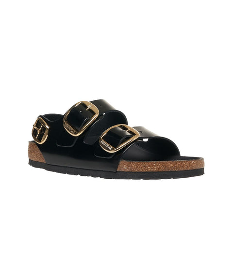 Sandali 'Milano Big Buckle' #nero