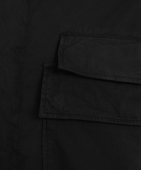 Overshirt in gabardine #nero