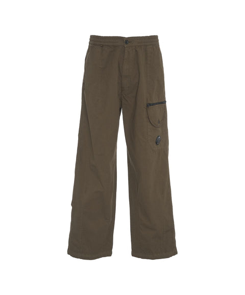 Pantaloni cargo con patch logo #oliva