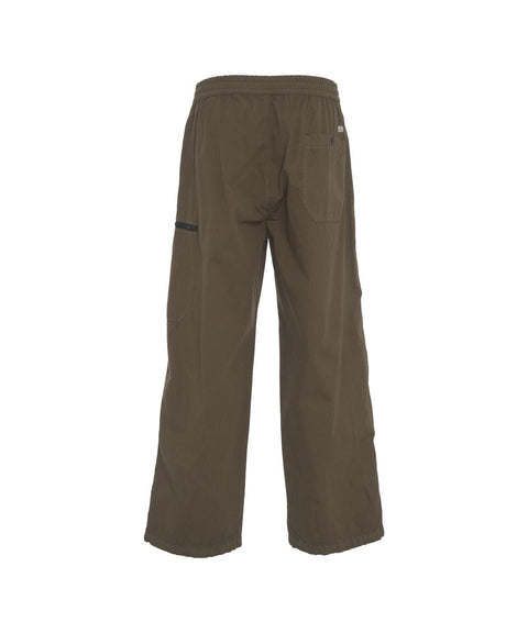 Pantaloni cargo con patch logo #oliva