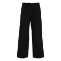 Pantaloni cargo con patch logo #nero