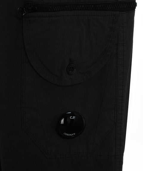 Pantaloni cargo con patch logo #nero