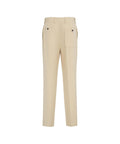 Pantaloni loose fit in misto lana #beige