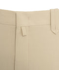 Pantaloni loose fit in misto lana #beige