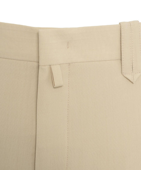 Pantaloni loose fit in misto lana #beige