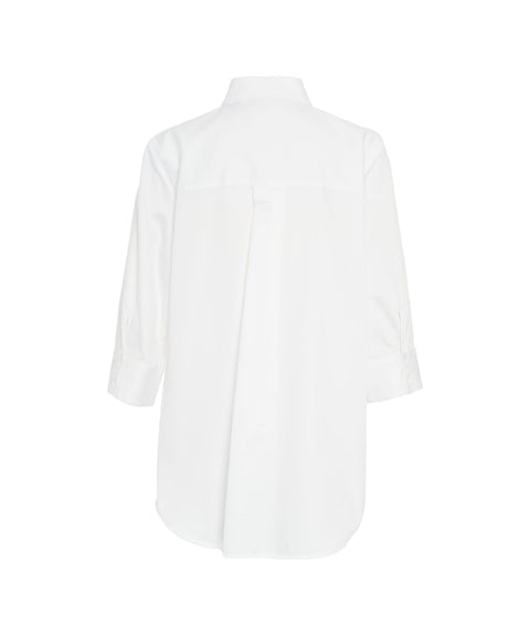 Camicia con abbottonatura a metà #bianco