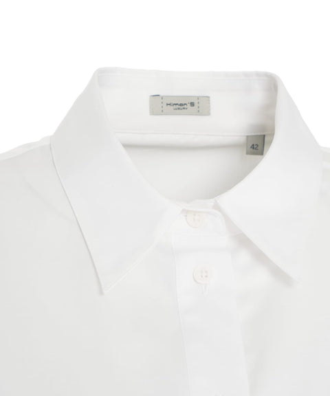 Camicia con abbottonatura a metà #bianco