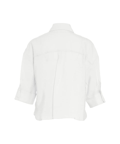 Camicia in misto modal #bianco