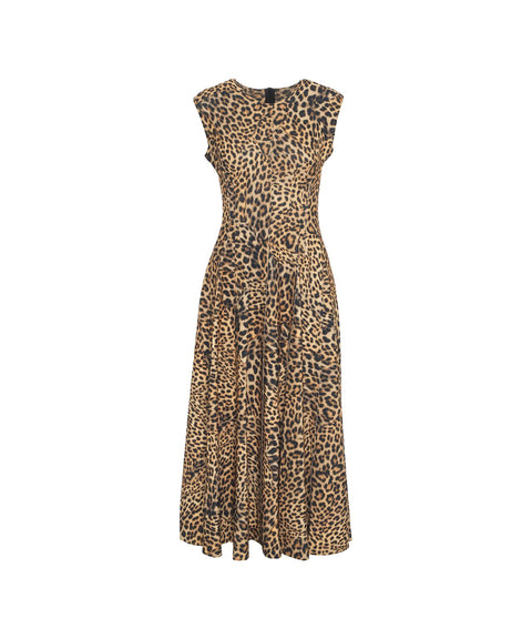 Abito maxi animalier 'Grace' #giallo