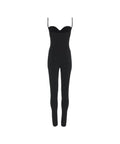 Catsuit con arricciatura #nero