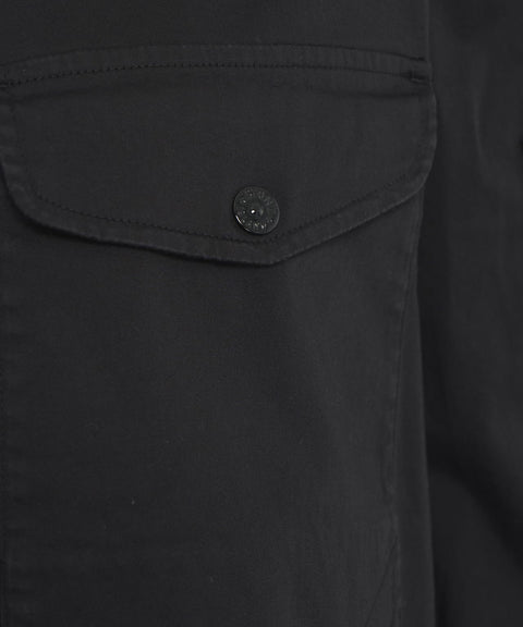 Overshirt con zip #nero