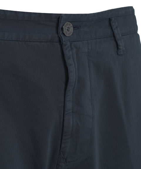 Pantaloni cargo con logo staccabile #blu