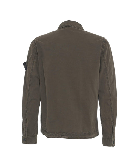 Overshirt in cotone #marrone