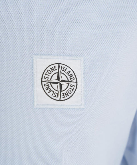 Polo con logo #blu