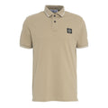 Polo con dettaglio logo #beige