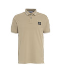 Polo con dettaglio logo #beige