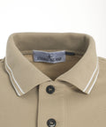 Polo con dettaglio logo #beige